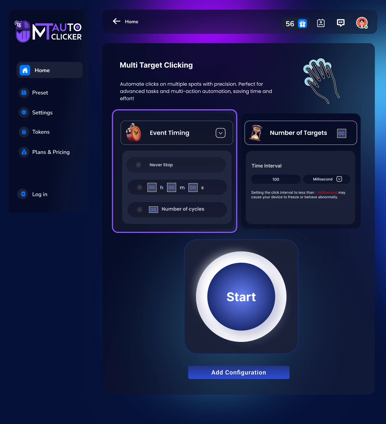 Step 1: Set Number of Pointers/Targets